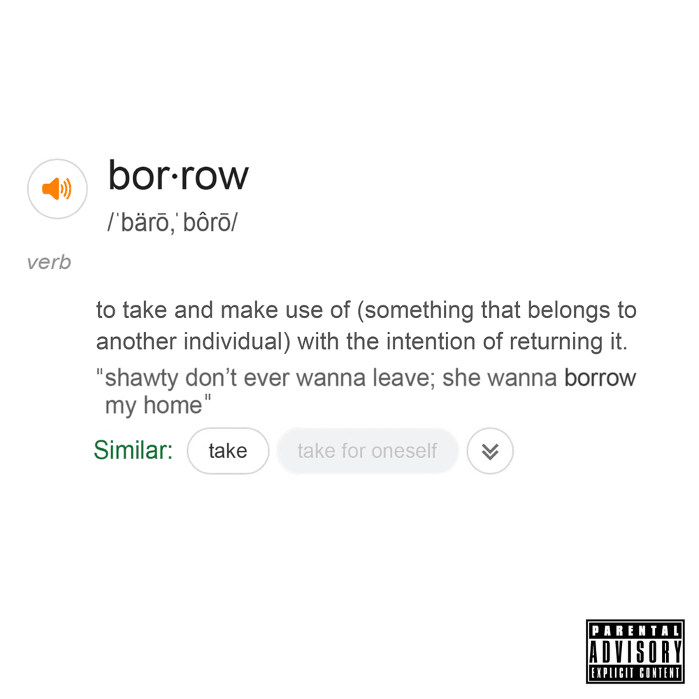 Album cover art for "Borrow" by KayCyy