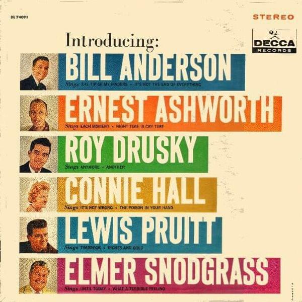 Album cover art for "Anymore" by Roy Drusky