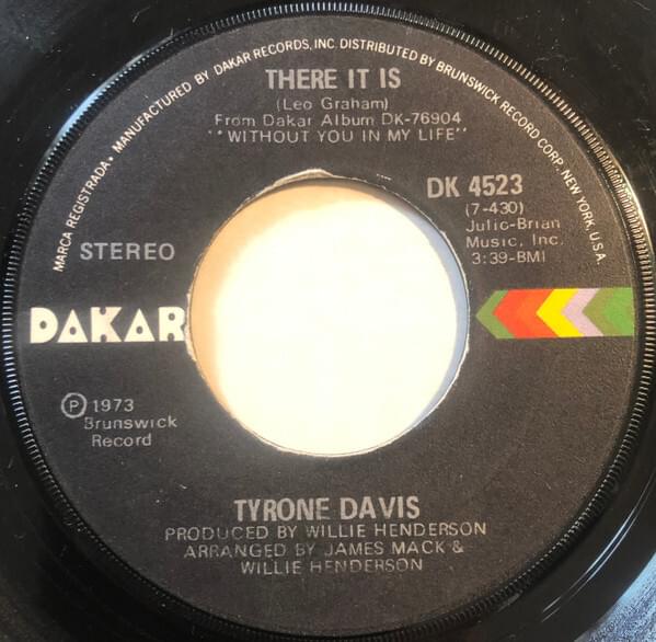 Album cover art for "There It Is" by Tyrone Davis