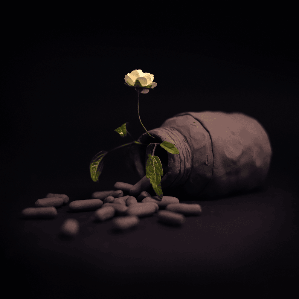 Album cover art for "Drugs" by Joy Oladokun