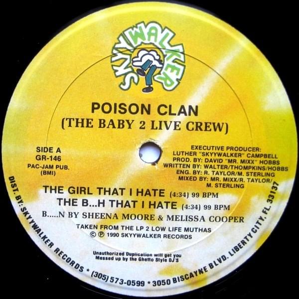 Album cover art for "The Bitch That I Hate" by Poison Clan