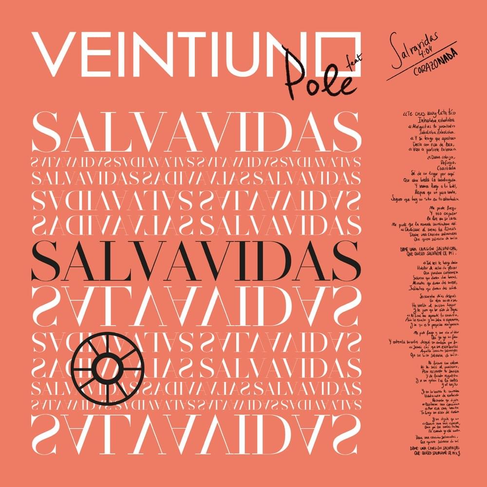Album cover art for "Salvavidas" by Veintiuno