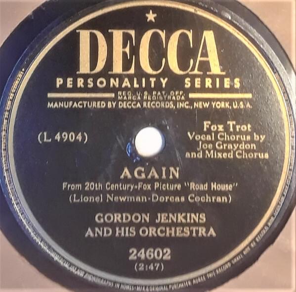 Again by Gordon Jenkins and His Orchestra