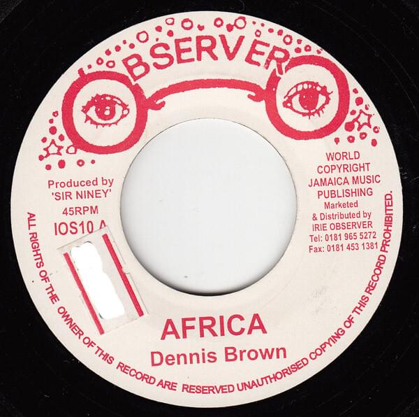 Album cover art for "Africa" by Dennis Brown