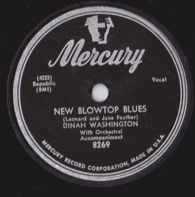 Album cover art for "New Blowtop Blues" by Dinah Washington