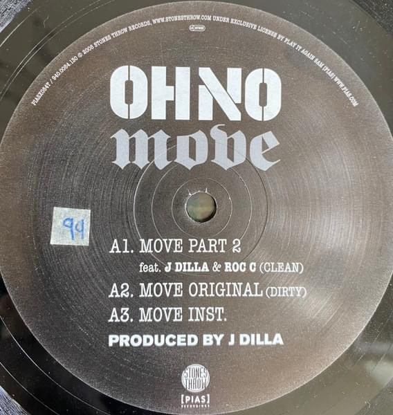 Album cover art for "Move (Instrumental)" by Oh No