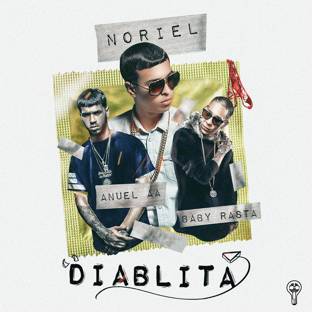 Album cover art for "Diablita" by Noriel & Anuel AA & Baby Rasta