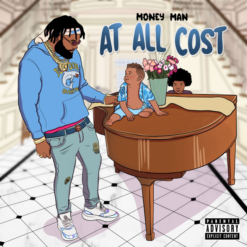 Album cover art for "At All Cost" by Money Man