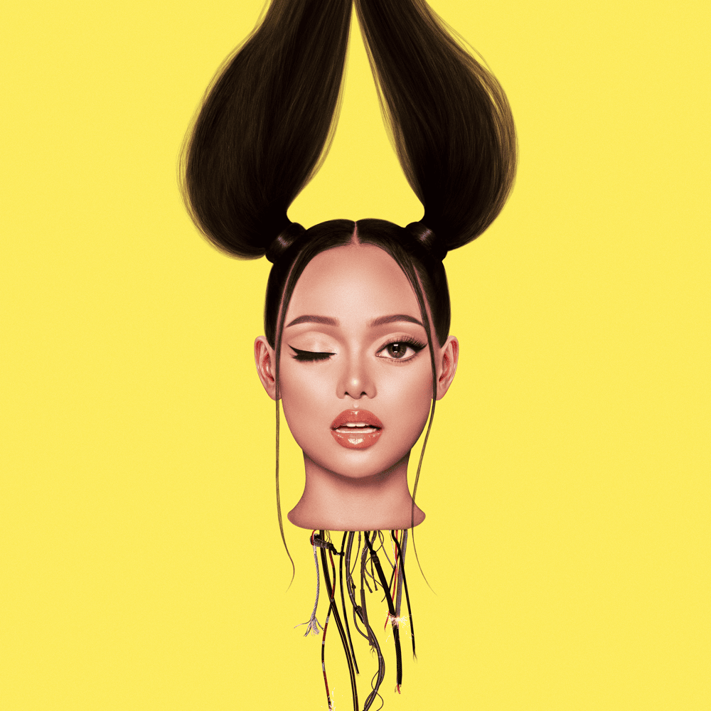 Album cover art for "Living Hell" by Bella Poarch