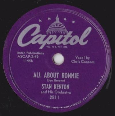 Album cover art for "All About Ronnie" by Stan Kenton & Chris Connor