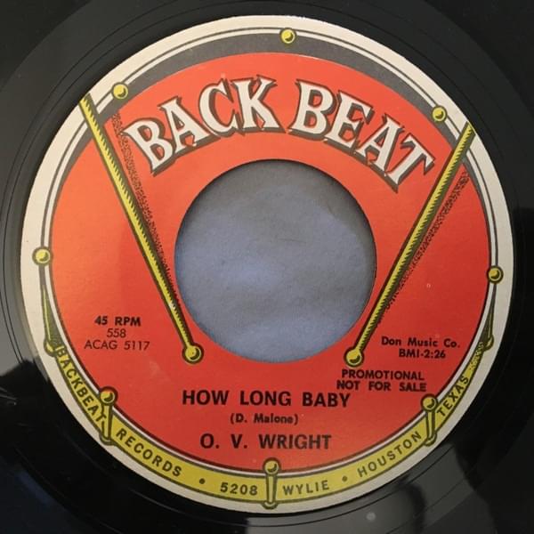 Album cover art for "How Long Baby" by O.V. Wright