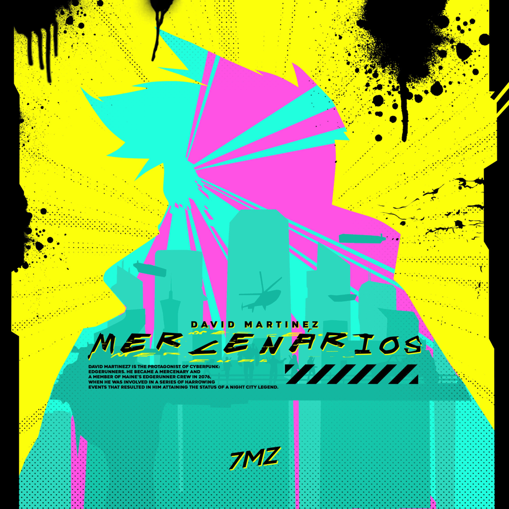 Album cover art for "Rap do David Martinez: Mercenários (Nerd Hits)" by 7 Minutoz