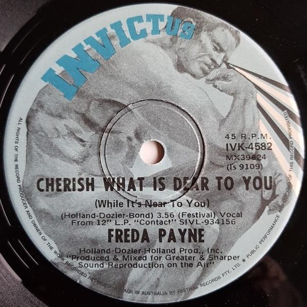 Album cover art for "Cherish What Is Dear to You (While It’s Near to You)" by Freda Payne
