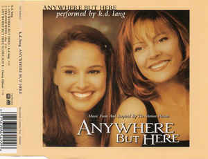 Album cover art for "Anywhere but Here" by k.d. lang