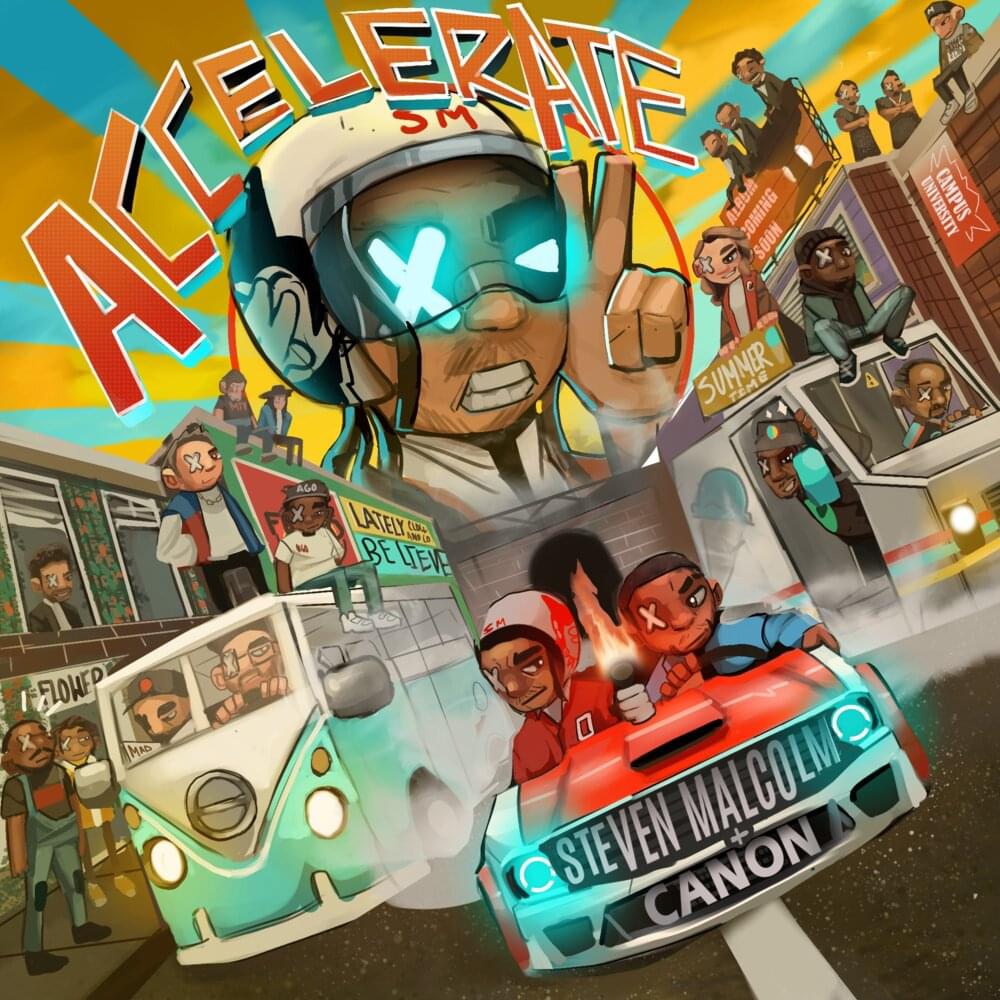 Album cover art for "Accelerate" by Steven Malcolm & Canon