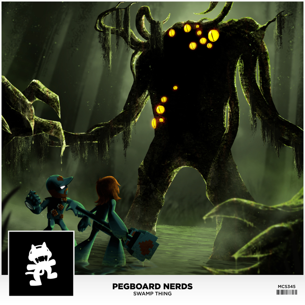 Album cover art for "Swamp Thing" by Pegboard Nerds