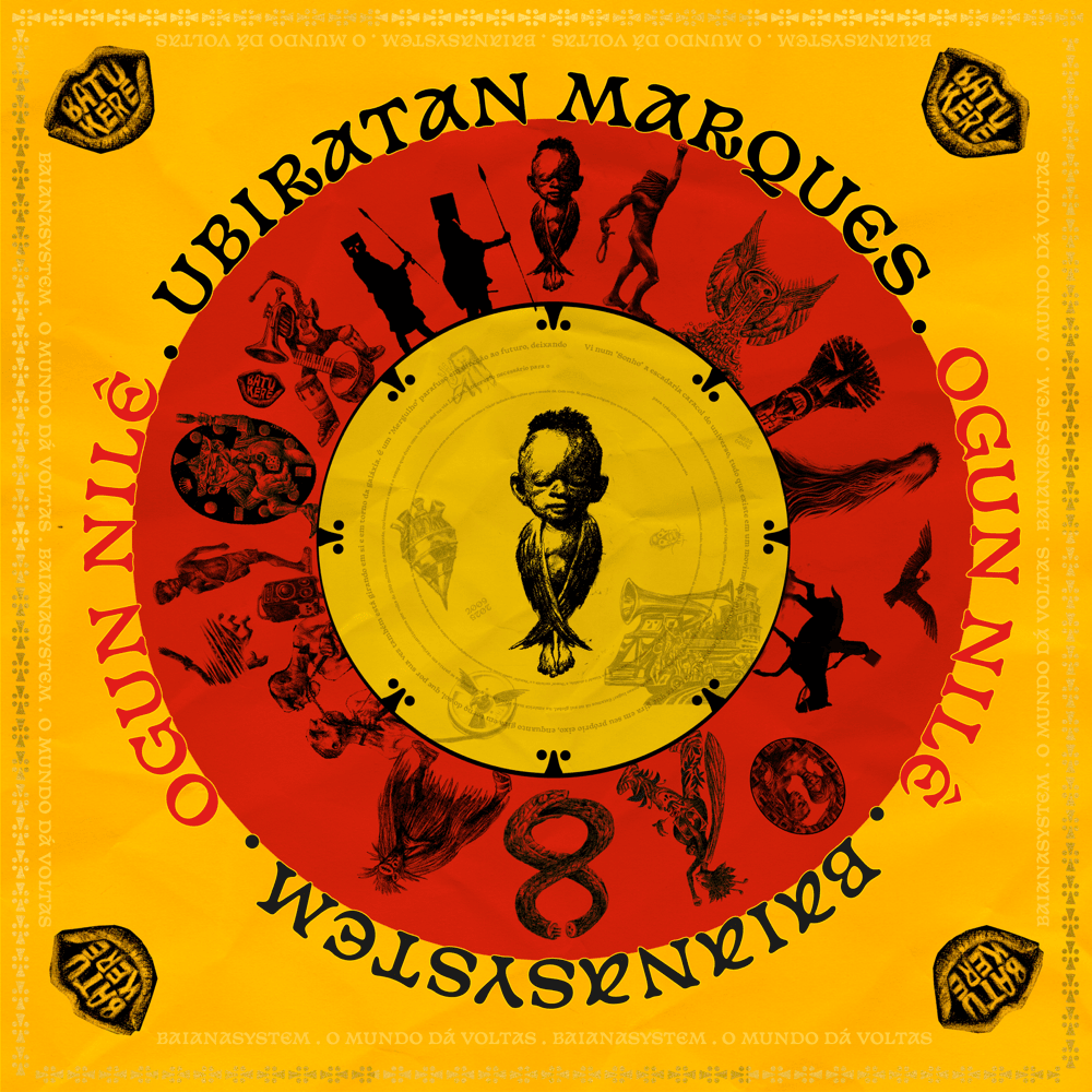 Album cover art for "Ogun Nilê" by BaianaSystem & Ubiratan Marques