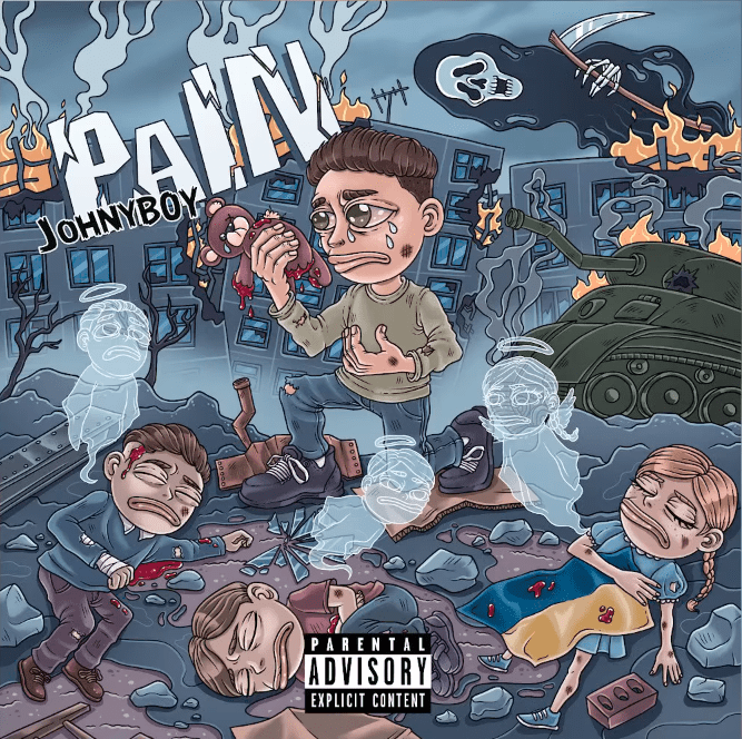 Album cover art for "Pain" by Johnyboy