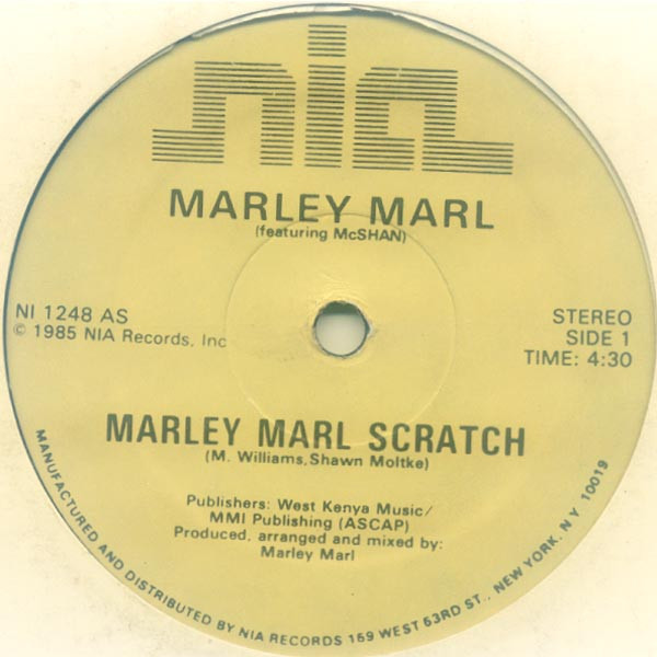 Album cover art for "Marley Marl Scratch" by Rawkus Records & MC Shan