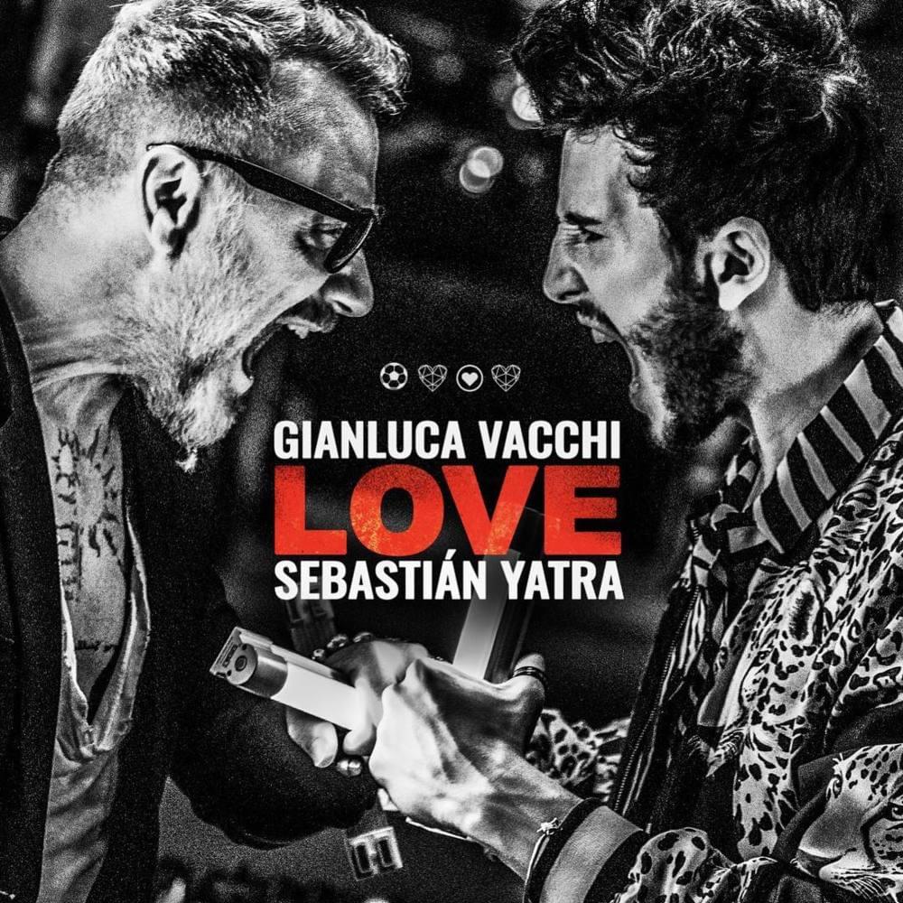 Album cover art for "LOVE" by Gianluca Vacchi & Sebastián Yatra