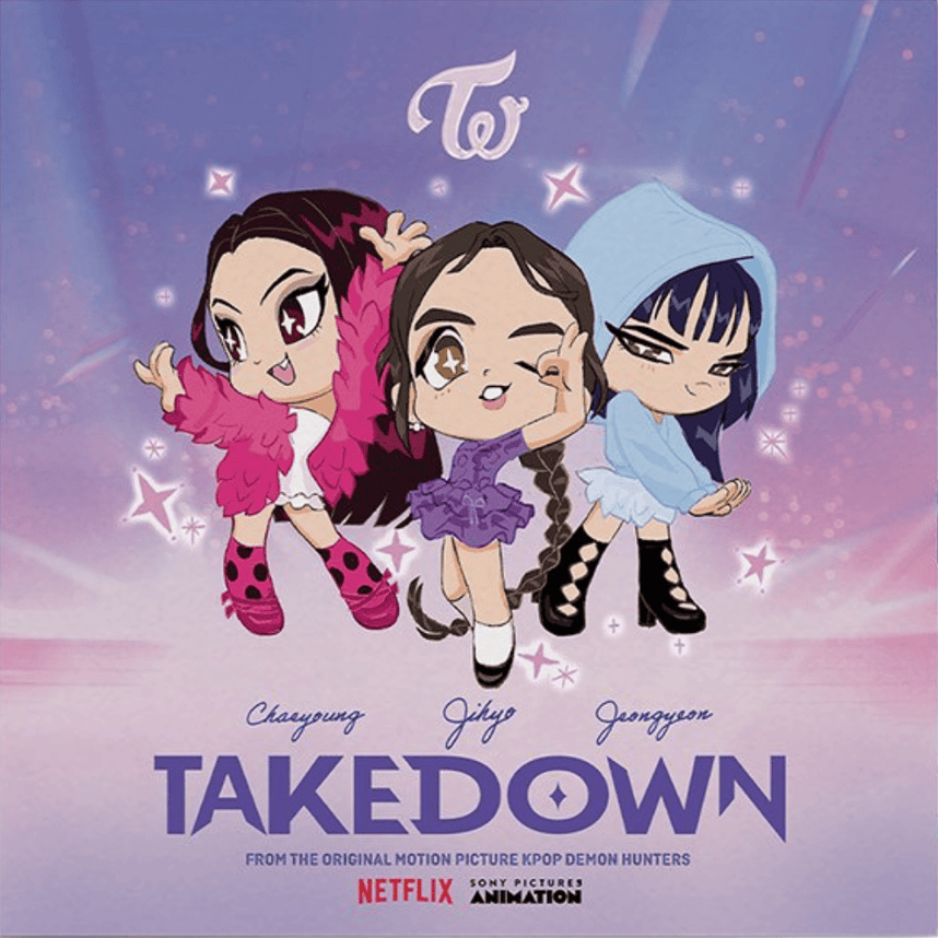Album cover art for "TWICE - TAKEDOWN (Romanized)" by Genius Romanizations