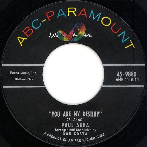 You Are My Destiny by Paul Anka