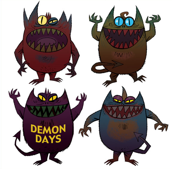 Album cover art for "Demon Days" by Gorillaz