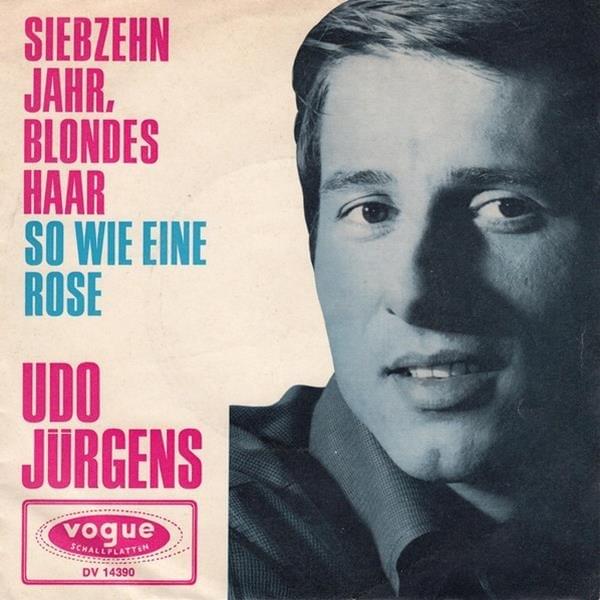 Album cover art for "Siebzehn Jahr, blondes Haar" by Udo Jürgens