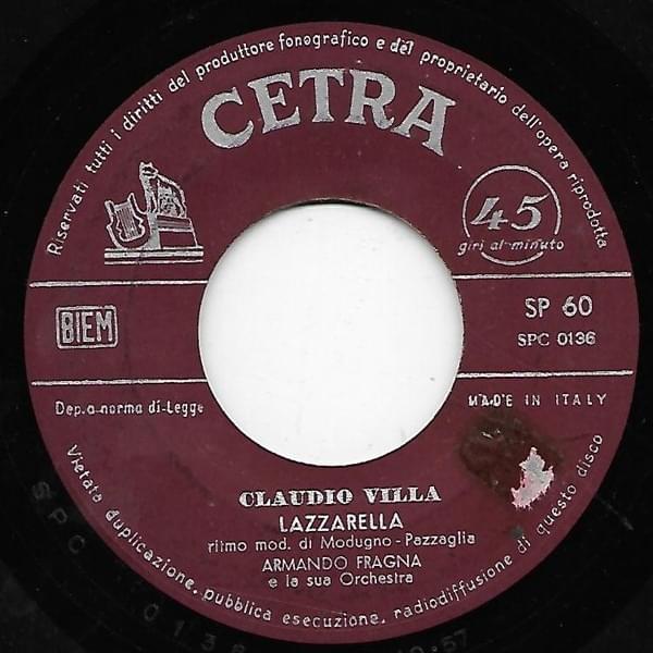 Album cover art for "Felicit�" by Claudio Villa