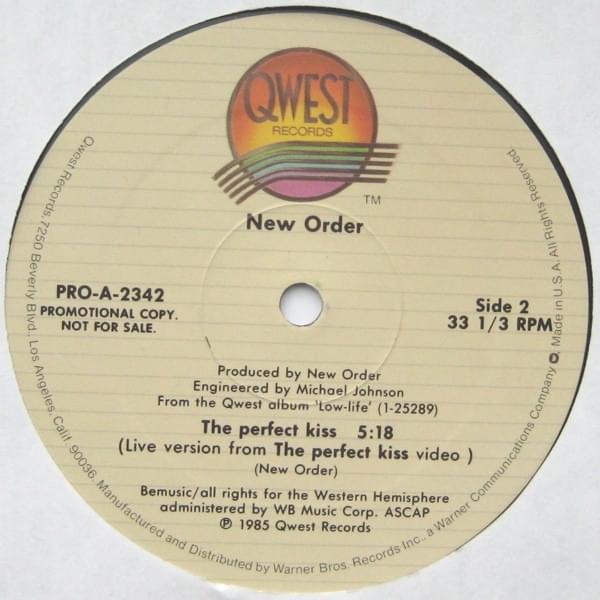 Album cover art for "The Perfect Kiss (Alternate Video Take, Version 1)" by New Order