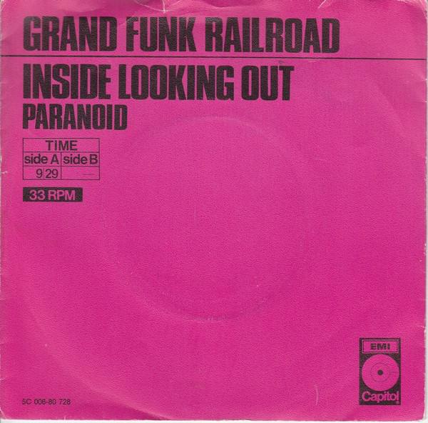 Album cover art for "Inside Looking Out (Live)" by Grand Funk Railroad