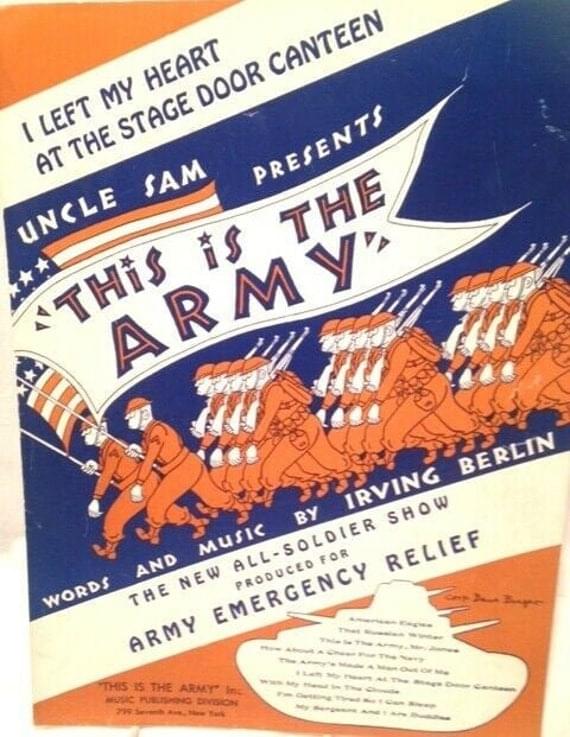 Album cover art for "I Left My Heart at the Stage Door Canteen" by Irving Berlin