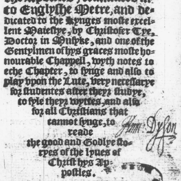 The apostles and brethren were glad by Christopher Tye