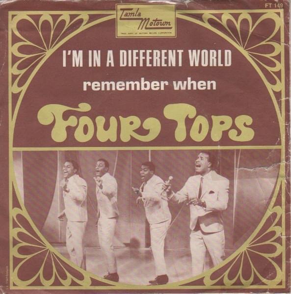 Album cover art for "I’m In A Different World" by The Four Tops