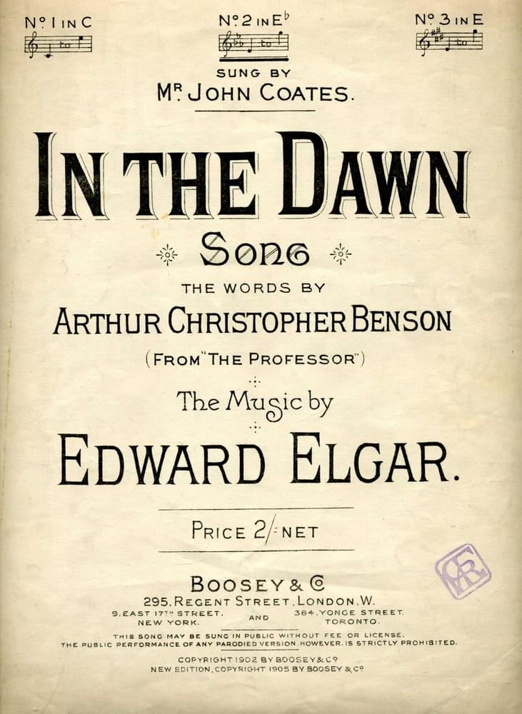 Album cover art for "In the Dawn" by Edward Elgar