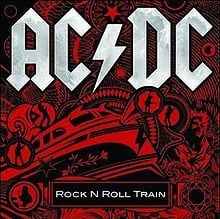 Album cover art for "Rock N’ Roll Train" by AC/DC
