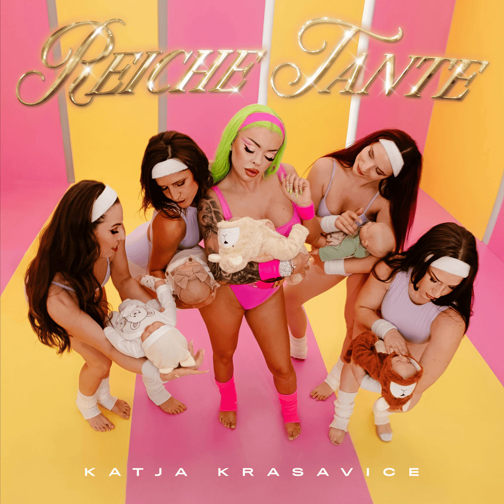 Album cover art for "Reiche Tante" by Katja Krasavice