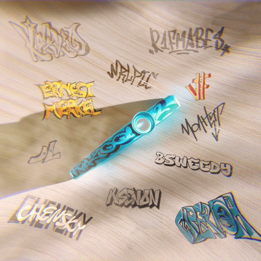 Album cover art for "KAZOO! 2" by Ksenon & JackLooney & Совергон (Sovergon) & нейролептик (neuroleptick) & CHENSKY & BSWEEDY & R1Fmabes & Эрнест Меркель (Ernest Merkel) & Ver$ace (RUS) & KASKAD