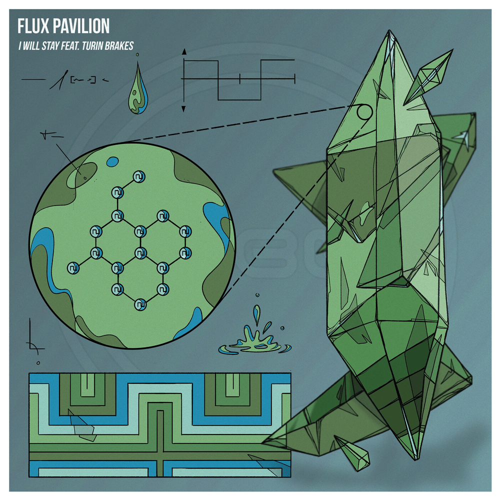 Album cover art for "I Will Stay" by Flux Pavilion & Turin Brakes