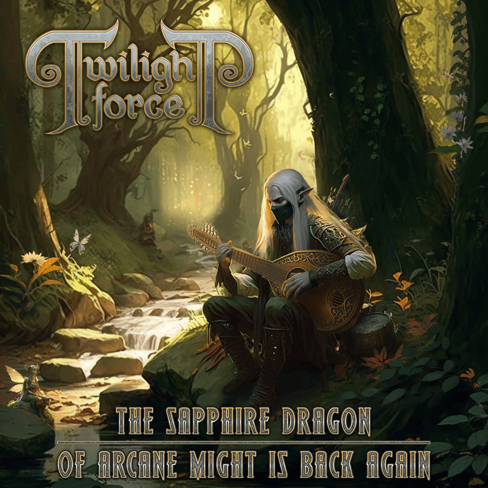 Album cover art for "The Sapphire Dragon of Arcane Might is Back Again" by Twilight Force