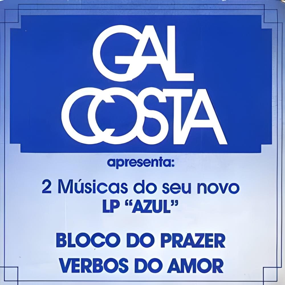 Album cover art for "Verbos do Amor" by Gal Costa