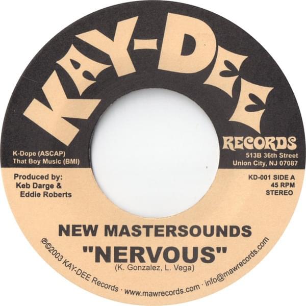 Album cover art for "Nervous (Raw Mix)" by The New Mastersounds