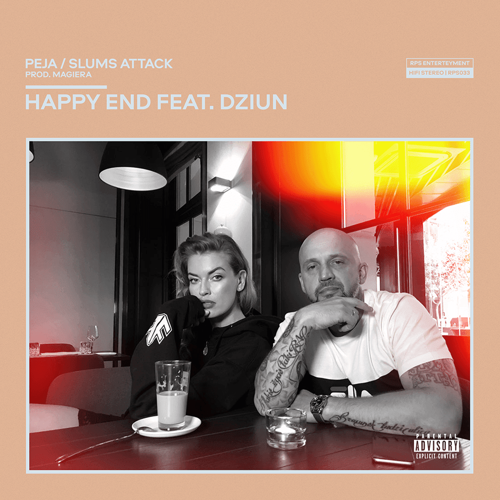 Album cover art for "Happy End" by Peja & Dziun
