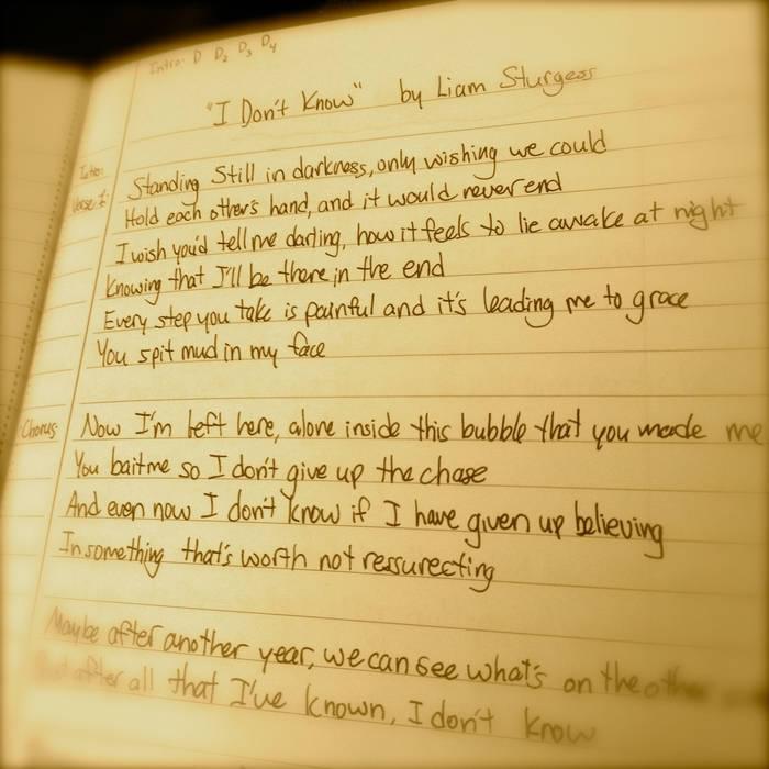 I Don’t Know by Liam Sturgess