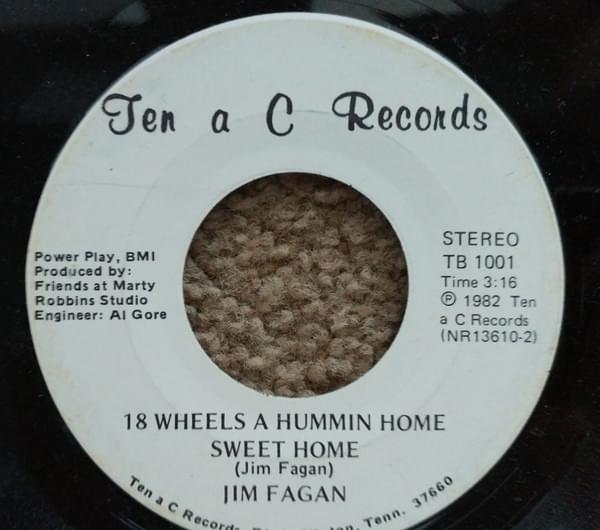 Album cover art for "Eighteen Wheels a Humming, Home Sweet Home" by Jim Fagan