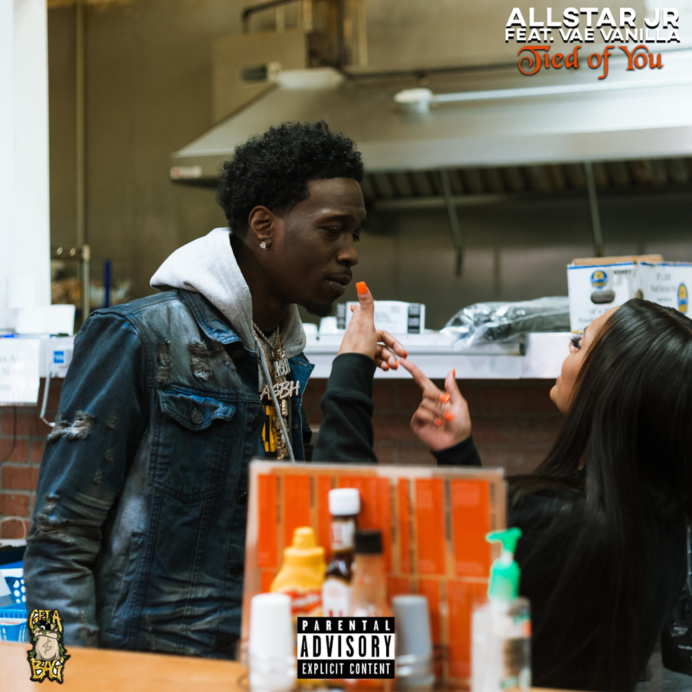 Album cover art for "Tied Of You" by AllStar JR & Vae Vanilla