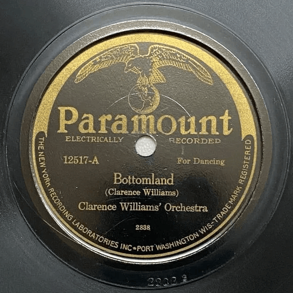 Album cover art for "Bottomland" by Clarence Williams & His Orchestra