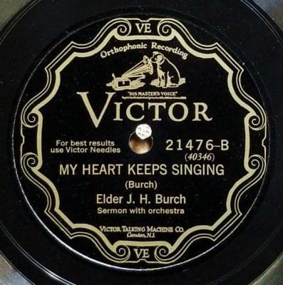 Album cover art for "My Heart Keeps Singing" by Elder J. E. Burch