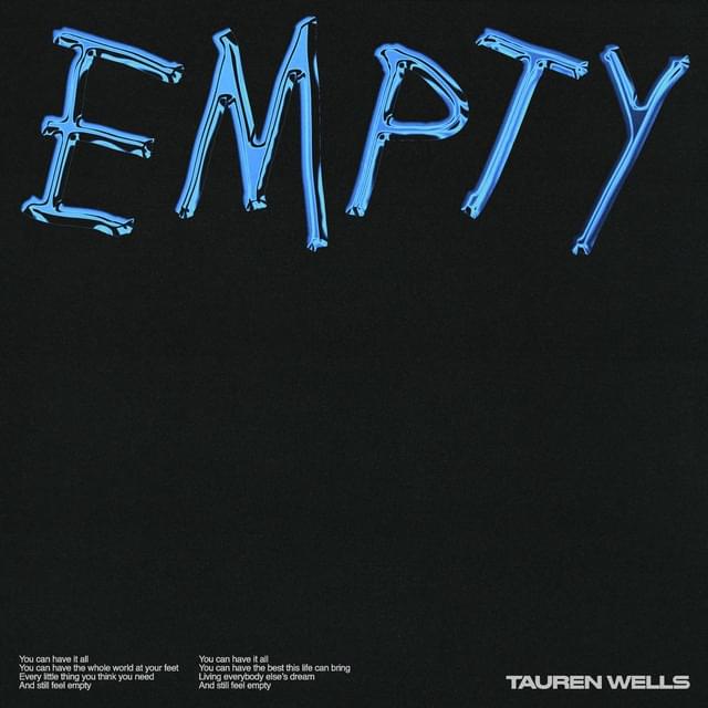 Album cover art for "Empty" by Tauren Wells