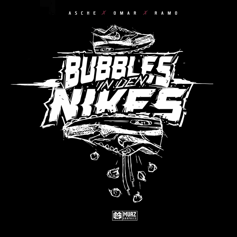 Album cover art for "Bubbles in den Nikes" by Asche